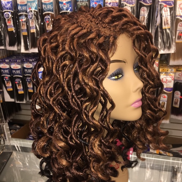 🆕 Curly Faux loc lace part wig - Picture 2 of 7